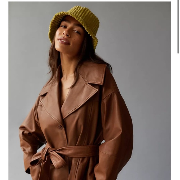 Deadwood Olga coat /leather trench coat - Picture 1 of 11